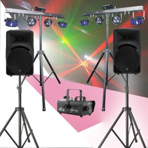 LOCATION sonorisation 1000W + 2 pack lumieres GIGBAR2, machine a fumée