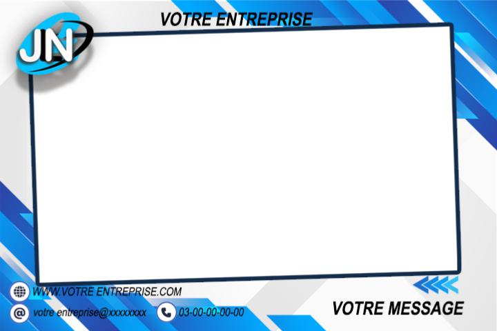 Cadre photobooth entreprise technologie – design moderne – Oise & Val‑d’Oise