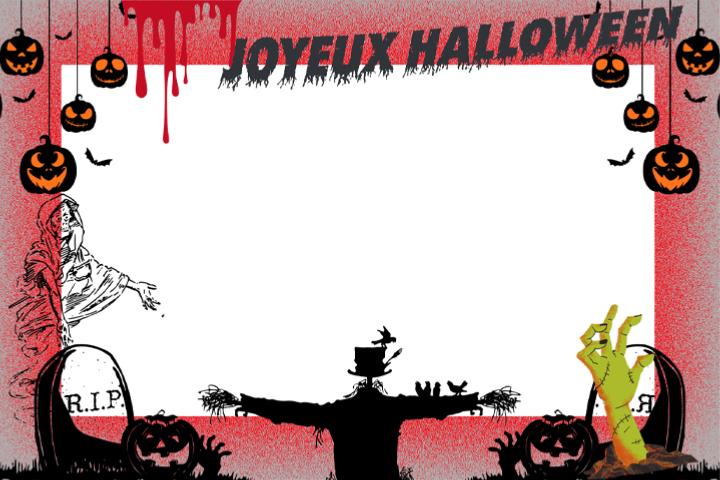 Cadre photo Halloween – design spooky – location Val‑d’Oise