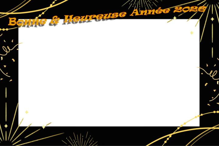 Cadre photobooth Jour de l’An – paillettes et champagne – �le‑de‑France