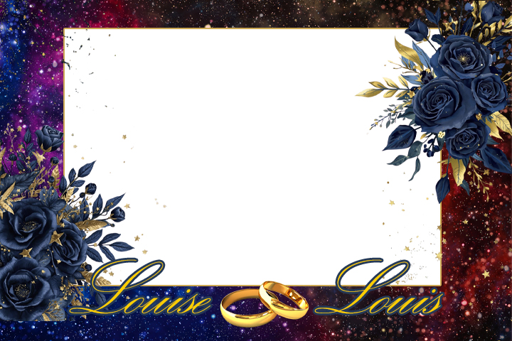 Cadre photo mariage Nuit �toil�e – design premium – location en �le‑de‑France