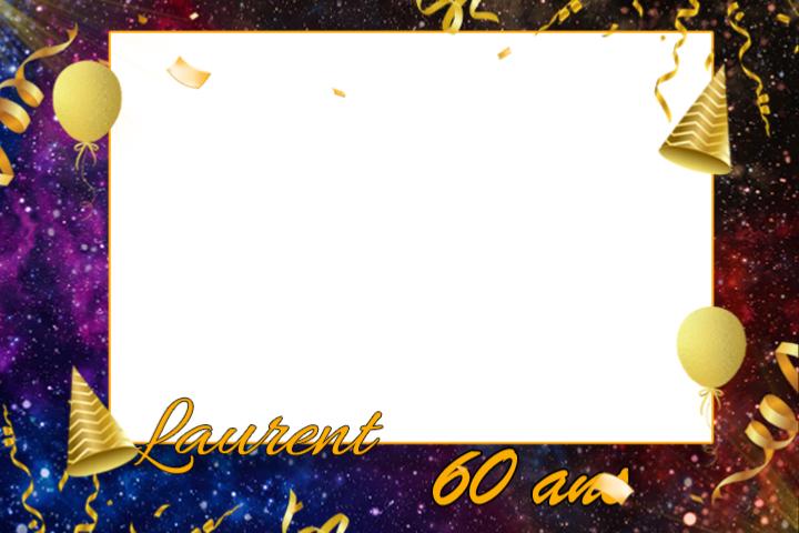 Cadre photobooth anniversaire prestige noir et or – design premium – location Val‑d’Oise & Oise