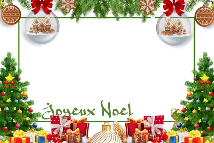 Cadre photobooth No�l – sapins et flocons – location �le‑de‑France