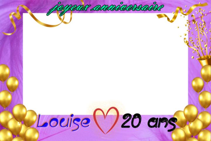 Cadre photo anniversaire rose et paillettes – design f�minin chic – �le‑de‑France
